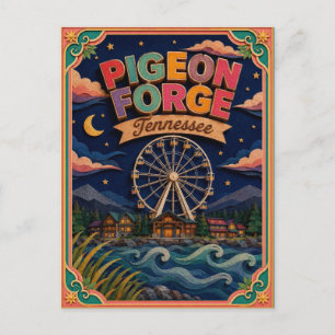 PopCut stater Pigeon Forge Tennessee Papperskonst Vykort