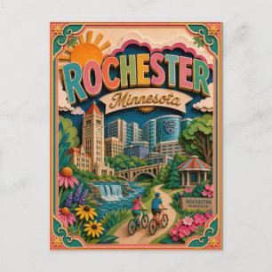 PopCut stater Rochester Minnesota Papperskonst Vykort