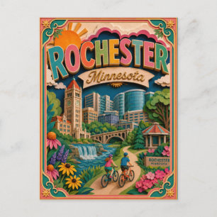 PopCut stater Rochester Minnesota Papperskonst Vykort
