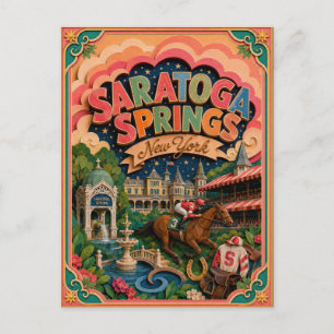 PopCut stater Saratoga Springs New York Papperskon Vykort