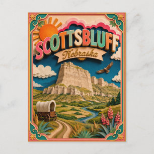 PopCut stater Scottsbluff Nebraska Papperskonst Vykort