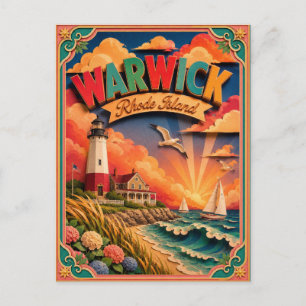 PopCut stater Warwick Rhode Island Papperskonst Vykort