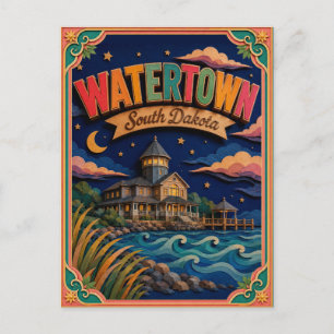PopCut stater Watertown South Dakota Papperskonst Vykort