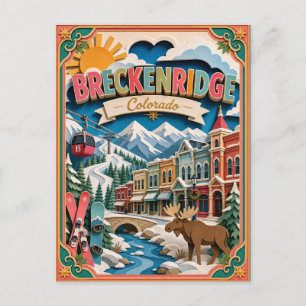 PopCut States Breckenridge Colorado Papperskonst Vykort