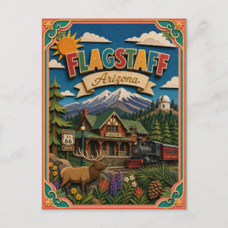PopCut States Flagstaff Arizona Papperskonst Vykort