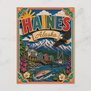 PopCut States Haines Alaska Papperskonst Vykort