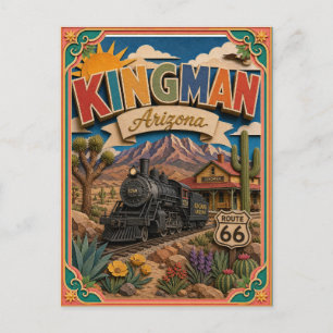 PopCut States Kingman Arizona Papperskonst Vykort