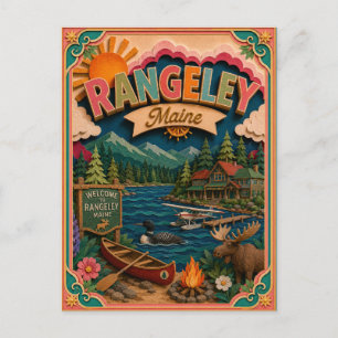 PopCut States Rangeley Maine Papperskonst Vykort