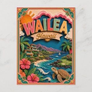 PopCut States Wailea Hawaii Papperskonst Vykort