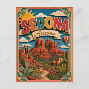 PopCut Tillstånd Sedona Arizona Papperskonst Vykort