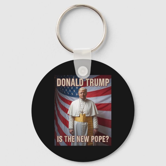 Pope &amp; President Donald Trump, katolsk Nyckelring (Framsida)