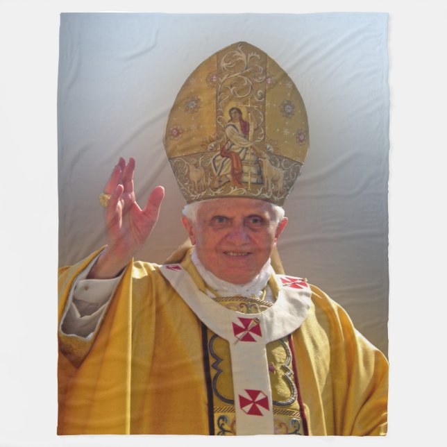 POPE BENEDICT XVI Fleece Blanket (Framsidan)