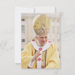 Pope Benedict XVI Holy Card Tack Kort