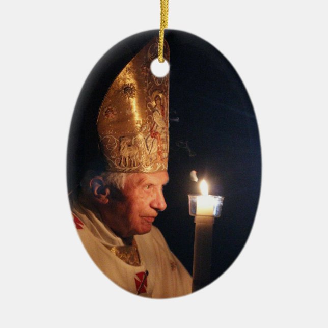 Pope Benedict XVI Julgransprydnad Keramik (Framsidan)