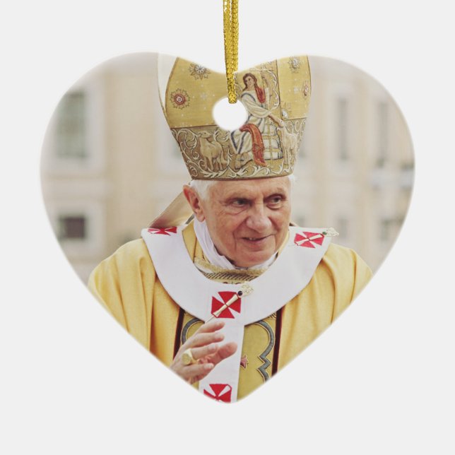 Pope Benedict XVI Julgransprydnad Keramik (Framsidan)