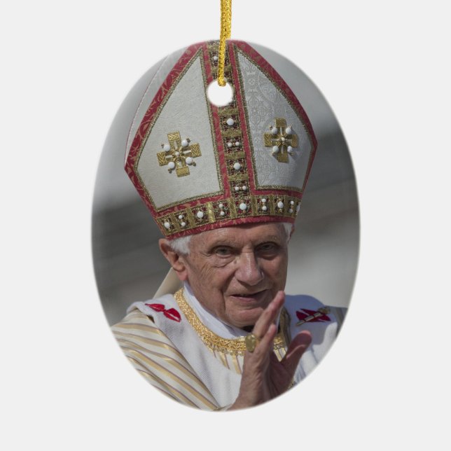 Pope Benedict XVI Julgransprydnad Keramik (Framsidan)
