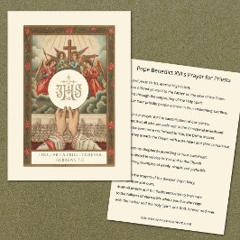 Pope Benedict XVI Prayer for Priests Anteckningskort