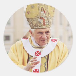 Pope Benedict XVI Runt Klistermärke