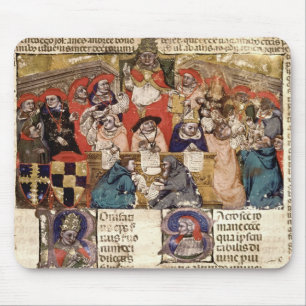 Pope Boniface VIII som varar ordförande över a Musmatta