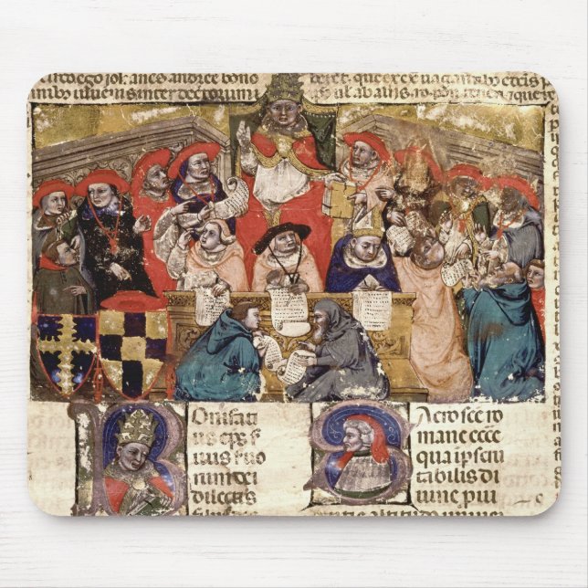 Pope Boniface VIII som varar ordförande över a Musmatta (Framsidan)
