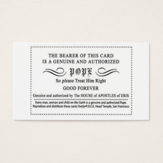 Pope Card Visitkort
