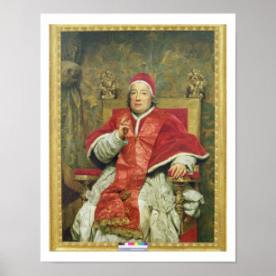 Pope Clement XIII (1693-1769) (olja på kanvas) Poster