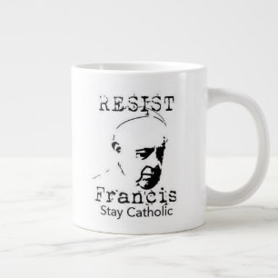 Pope Coffee Mugg. Vänsterfransmän stannar katols Jumbo Mugg
