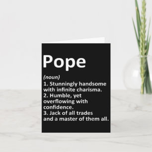 Pope Definition Funny Surname Family Träd Birthday Kort