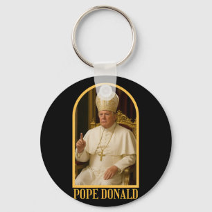 Pope Donald Trump Pope Trump Politisk satire Funn Nyckelring