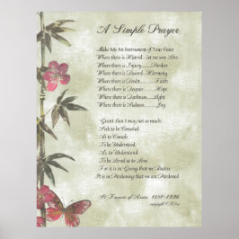 POPE FRANCIS=ST. FRANCIS ENMPLE PRAYER=Bamboo2 Poster