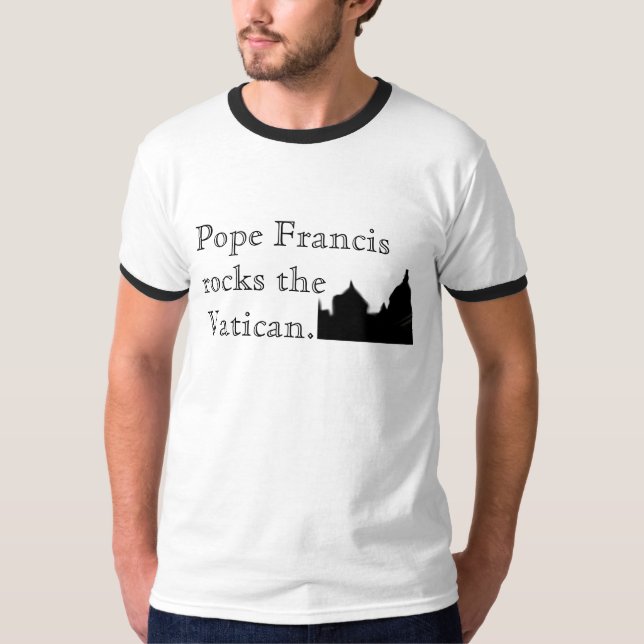 Pope Francis Vagga Vatican.en T Shirt (Framsida)