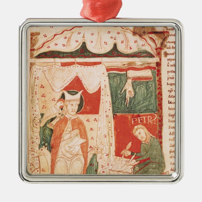 Pope Gregory I underbaren Julgransprydnad Metall (Framsidan)