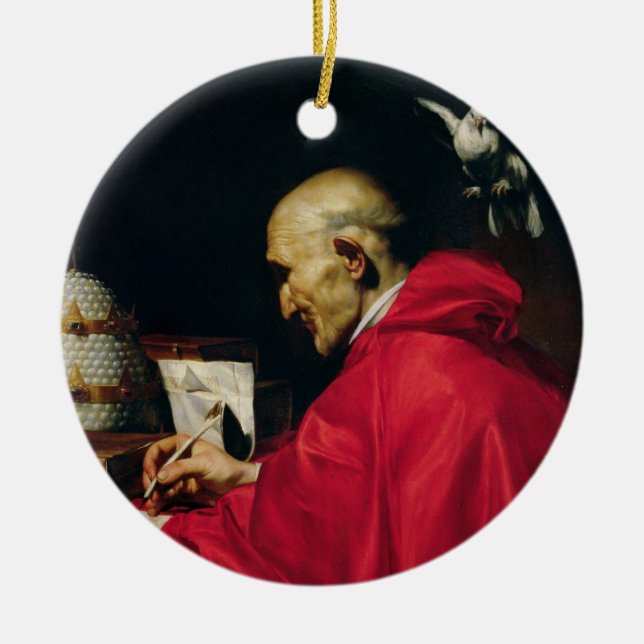 Pope Gregory underbaren Julgransprydnad Keramik (Framsidan)