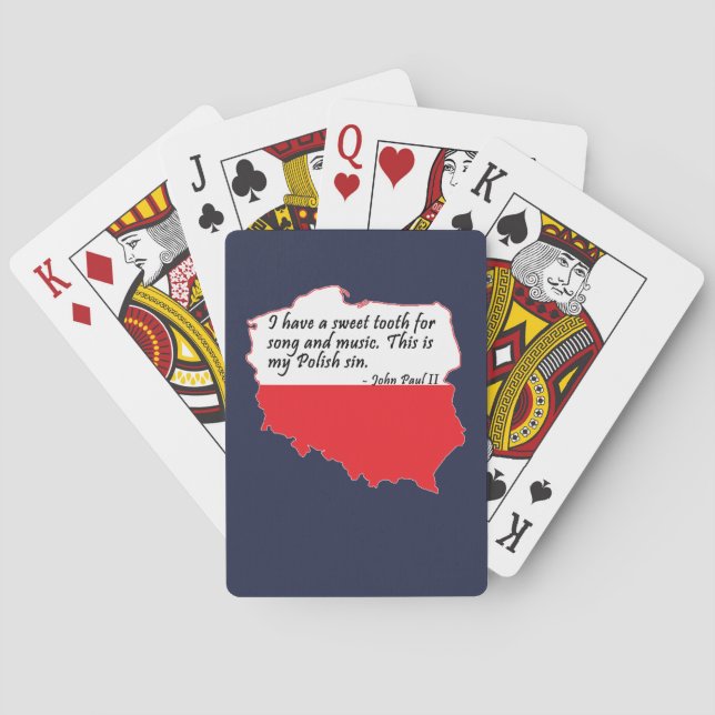 Pope John Paul Ii citationstecken Casinokort (Baksidan)