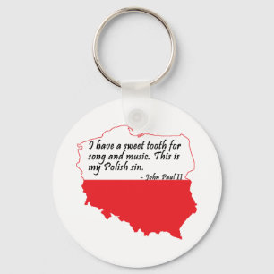 Pope John Paul Ii citationstecken Nyckelring