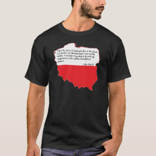 Pope John Paul Ii citationstecken T-shirt