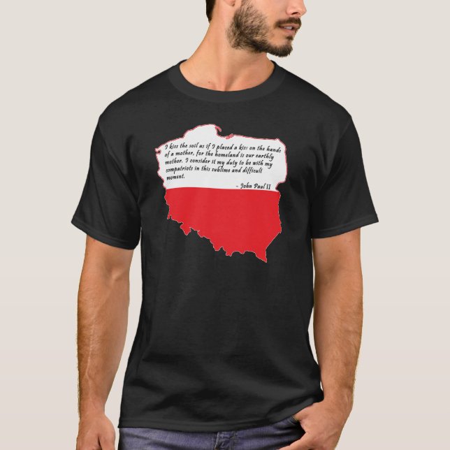 Pope John Paul Ii citationstecken T-shirt (Framsida)