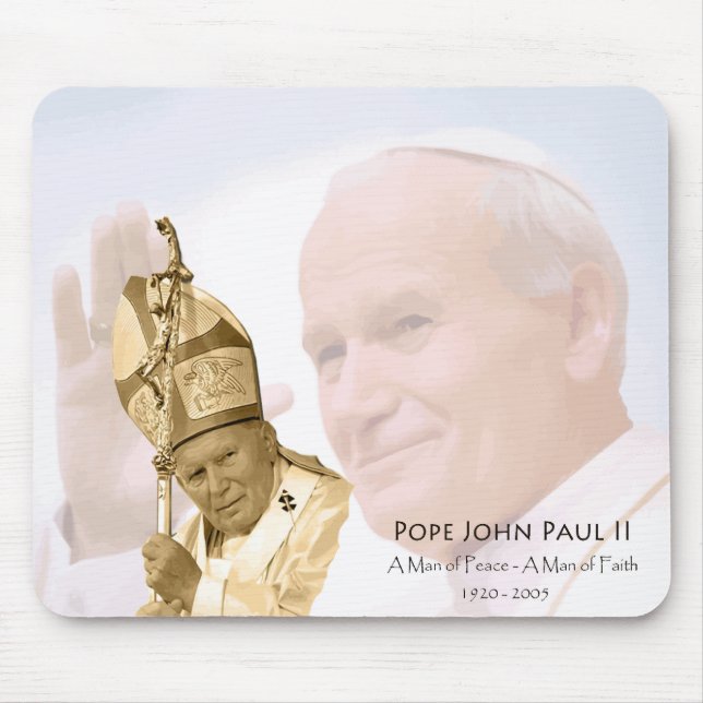 Pope John Paul Ii Collage Mousepad Musmatta (Framsidan)