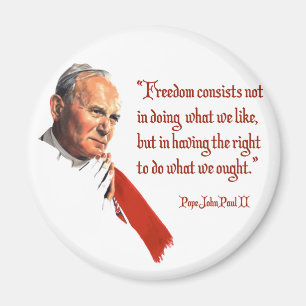 Pope John Paul Ii frihetsmagnet Magnet