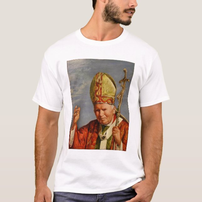 Pope John Paul Ii H T-shirt (Framsida)