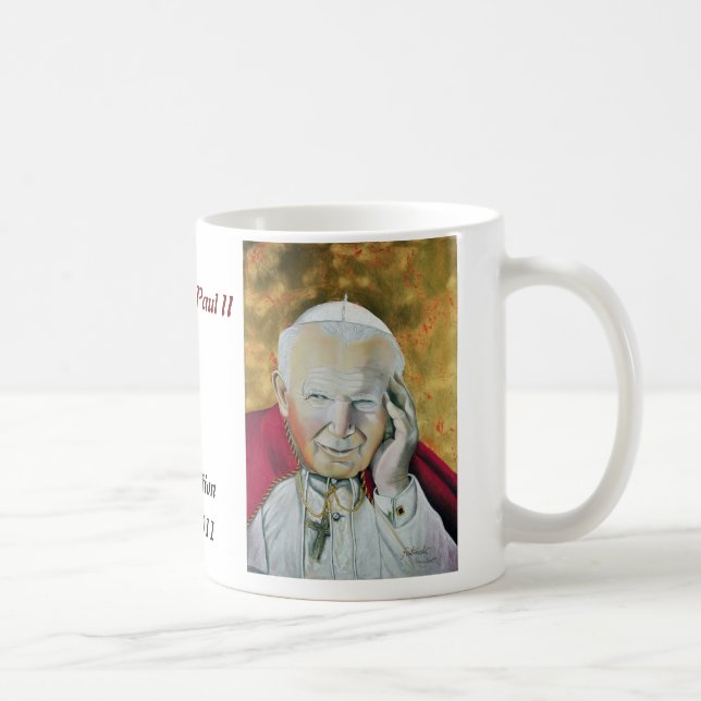 Pope John Paul Ii Kaffemugg (Höger)