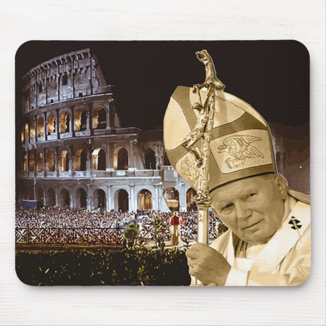 Pope John Paul Ii som välsignar Mousepad Musmatta (Framsidan)
