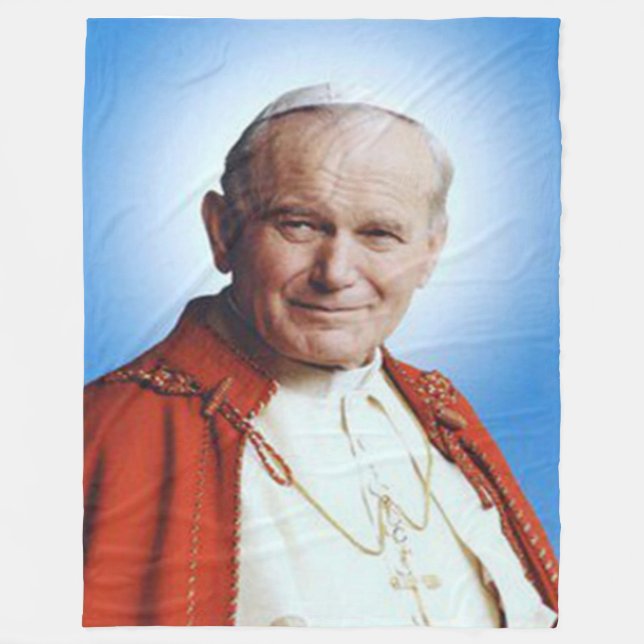 POPE JOHN PAUL II ullfilt Fleecefilt (Framsidan)