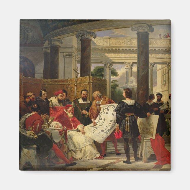 Pope Julius II beställer Bramante Magnet (Framsidan)