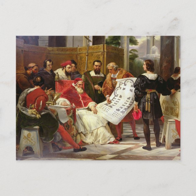 Pope Julius II beställer Bramante Vykort (Framsida)