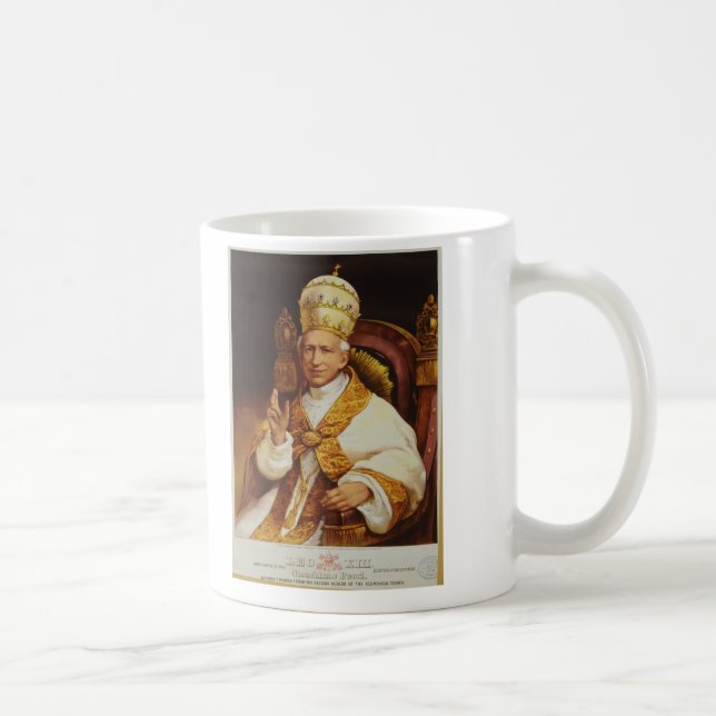 Pope Leo XIII Vincenzo Gioacchino Luigi Pecci Kaffemugg (Höger)