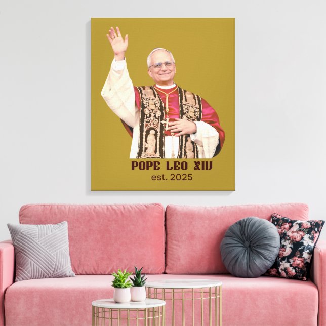 Pope Leo XIV Est 2025 Commemorative Canvastryck (Insitu (Vardagsrum))