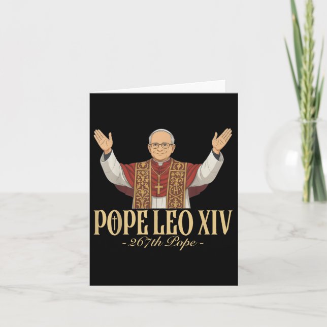 Pope Leo Xiv, katolska kyrkan Välsigna dig Kort (Framsida)