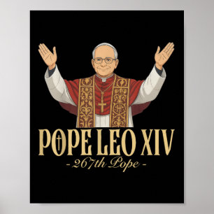 Pope Leo Xiv, katolska kyrkan Välsigna dig Poster