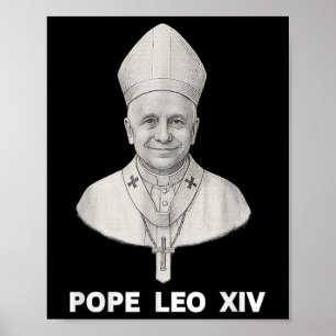 Pope Leo Xiv Porträtt Poster
